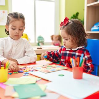 children in classroom