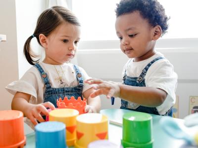 two children playing