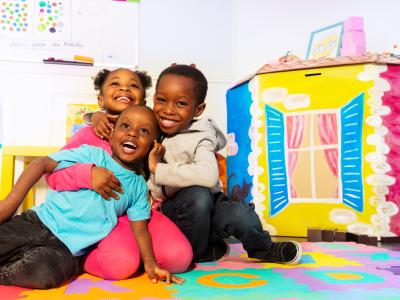 three children smiling